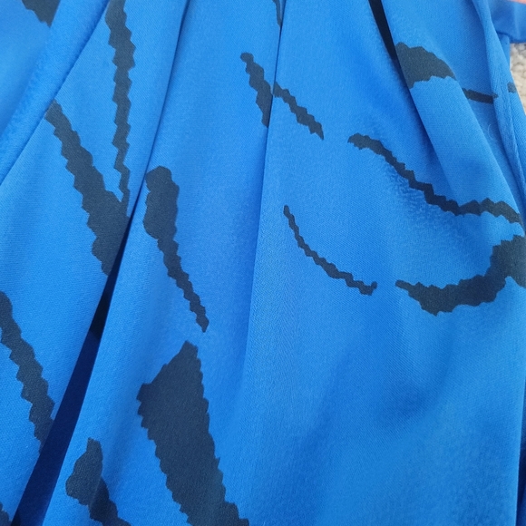 Vintage Electric Blue Open Blouse Jacket - Picture 4 of 6